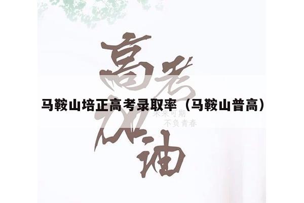 马鞍山培正高考录取率(马鞍山普高)