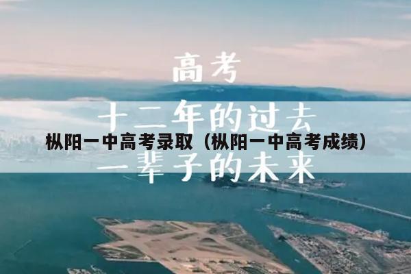 枞阳一中高考录取(枞阳一中高考成绩)