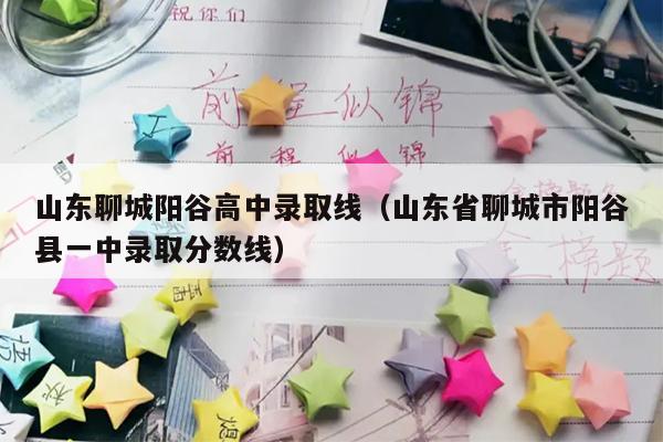 山东聊城阳谷高中录取线(山东省聊城市阳谷县一中录取分数线)